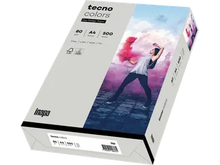 Inapa Tecno colors Gekleurd papier A4 Grijs 80 gram 500vel - 1