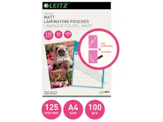 Lamineerhoes Leitz iLAM A4 2x125micron EVA Mat 100stuks - 1