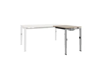 Bureau Linesto N4 aanbouwtafel 120x60cm robson eiken 25mm alu - 1
