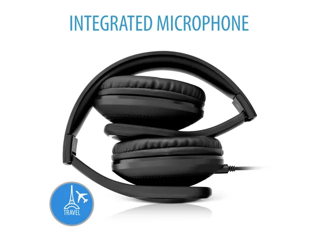 Casque supra-auriculaire avec microphone Noir