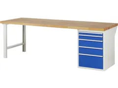 werkbank,HxBxD 890x2500x900mm,beukblad,draagverm. 750kg