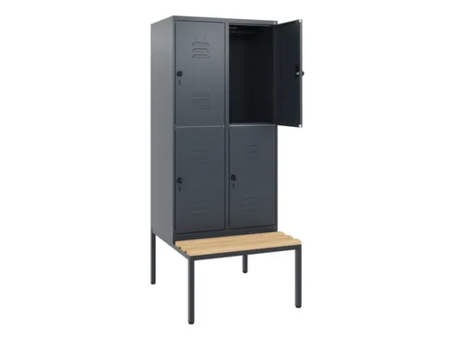 Dubbeldekse dekenkist,HxBxD 1950x800x815mm,2x2vak.,vak B 400mm