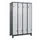 Z-garderobekast,HxBxD 1950x1200x500mm,vak B 150/300mm,draaigrendel