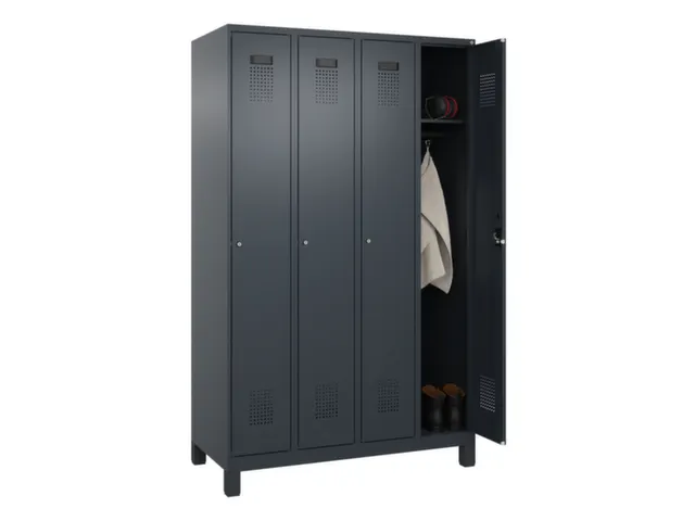 locker,HxBxD 1950x1200x500mm,4vak,vak B 300mm,cil.-slot,voeten
