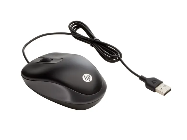 HP USB Travel Mouse Zwart Optische muis USB-A