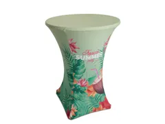 Housse pour table haute ronde Ø90cm propre impression