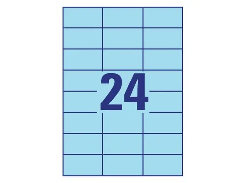 Gekleurde Etiketten 70x37mm Blauw 42812