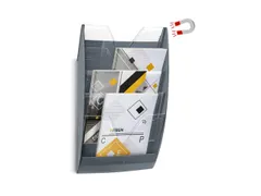 Wandfolderhouder CEP Premium magnetisch 5-vaks grijs/transparant
