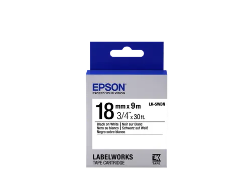 Standard Tape- LK-5WBN Std Blk/Wht 18/9