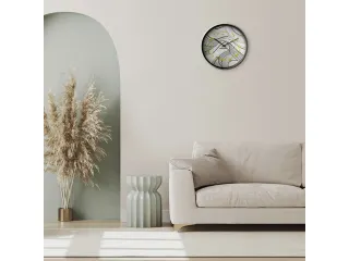 Wandklok Nextime dia 30cm grijs kunststof Koi - 9