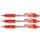 Balpen Quantore Grip drukknop rood medium
