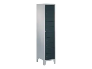 Vakken-/sorteerkast 1850x400x500 1x10 Vakken Ral7035 Front Ral7016 - 1