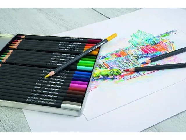 Crayons de couleur Eberhard Faber Artist Color étui métallique de 24
