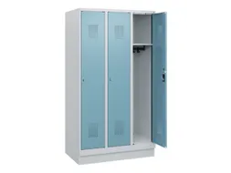 schoollocker,HxBxD 1630x900x500mm,3vak,vak B 300mm,cil.-slot,sokkel