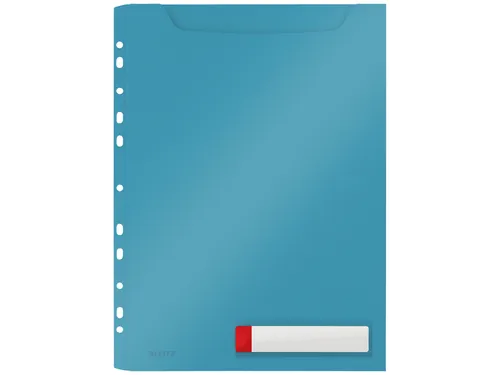 Insteekmap U-model Leitz Cosy harmonica A4 met perforatiestrip PP blau