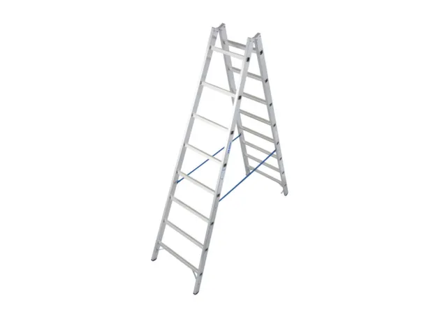 Échelle Double Accès Aluminium L 2 35m 2x8 échelons Charnières Alu