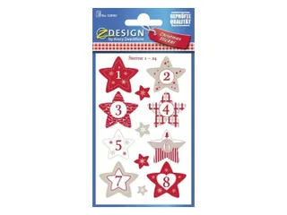 Etiket Z-design Christmas sterren 1-24 - 3 vel - 2