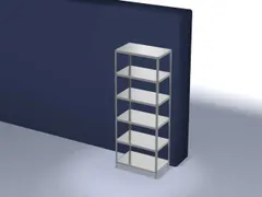 magazijnstelling,grondveld,HxBxD 2500x1000x600mm,vaklast 200kg