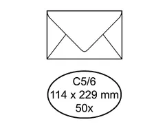 Envelop Quantore Bank C5/6 114x229mm 80gr Wit Zelfklevend