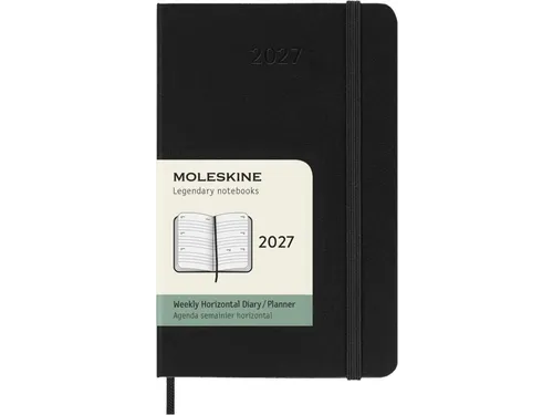 Agenda 2027 Moleskine 12M Weekly 7dag/2pagina's pocket hc black