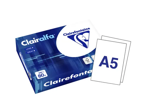 Kopieerpapier Clairefontaine Clairalfa A5 80 Gram Wit