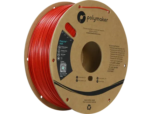 ASA 1,75mm rood 1kg PolyLite 3D Filament