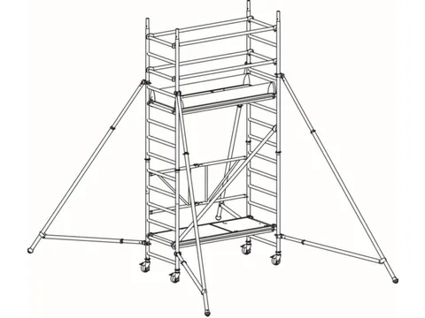 rolsteiger,reik H 4,57m,steiger H 3,8m,2platform(s),m. luik