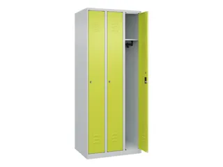 locker,HxBxD 1850x750x500mm,3vak,vak B 250mm,cil.-slot,staand op vloer - 2