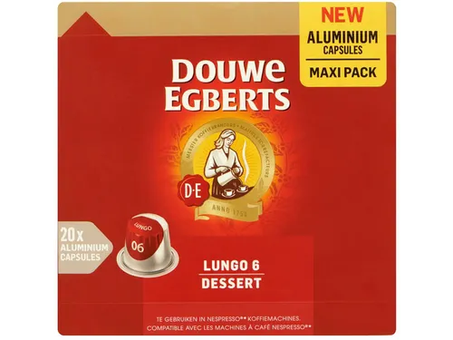 Koffiecups Douwe Egberts Lungo dessert 20 stuks