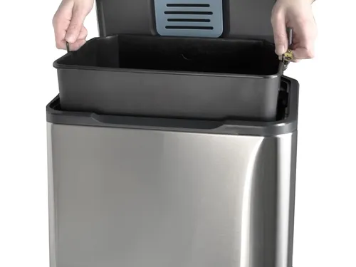 Afvalbak Desq pedaalemmer 40 liter RVS Softclose met geurfilter