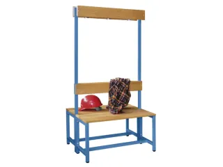 dubbele zitbank,HxLxD 1600x1000x770mm,onderstel RAL5012 - 2
