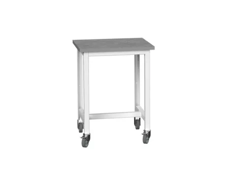 werkbank,verrijdbaar,HxBxD 930x700x600mm,linoleumblad,RAL7035,4wielen