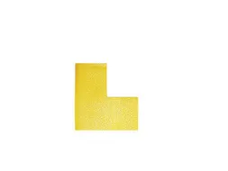 Vloermarkeringssticker in L-Vorm Geel 100x100mm