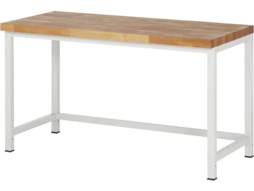 werkbank,HxBxD 840-1040x1500x700mm,beukblad,draagverm. 1250kg,RAL7035