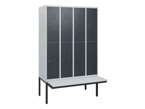 Dubbeldekse dekenkist,HxBxD 1950x1200x815mm,4x2vak.,vak B 300mm