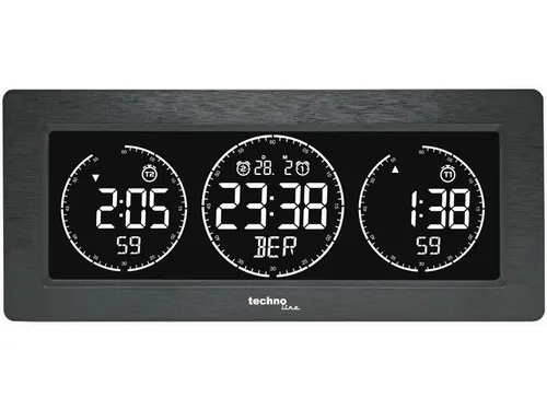 Wereldklok Technoline WT 458 232x99x48mm zwart