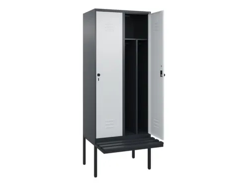 locker voor scheiding van kleding,HxBxD 2120x800x815mm,2vak