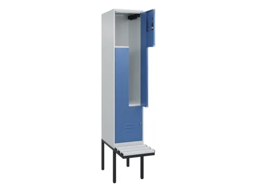 Z-garderobekast,HxBxD 2120x400x815mm,2vak,vak B 400mm,cil.-slot