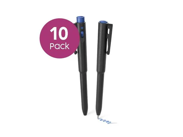 J800 DetectaPen met clip zwart blauwe inkt detecteerbaar 10 stuks