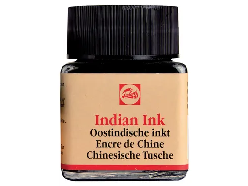 Oost-Indische inkt Talens zwart 30ml