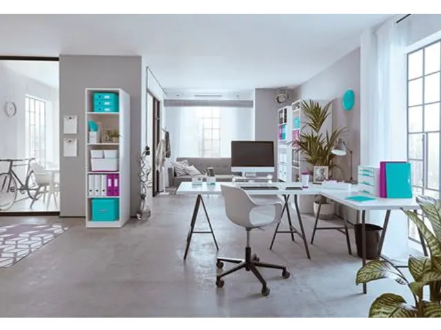 Ordner Leitz 1005 WOW 180° A4 80mm karton ijsblauw