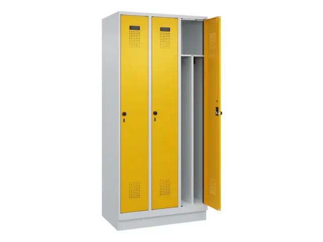 locker voor scheiding van kleding,HxBxD 1950x900x500mm,3vak