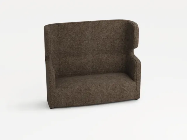 canapé,2 sièges,insonorisant,tissu gris brun,HxlxP 1330x1570x760mm