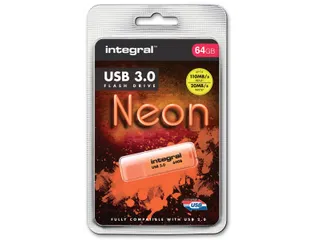 USB stick 3.0 Integral Neon USB-A 64GB oranje - 2