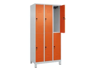 dubbeldekse locker,HxBxD 1950x900x500mm,3x2vak.,vak B 300mm - 2