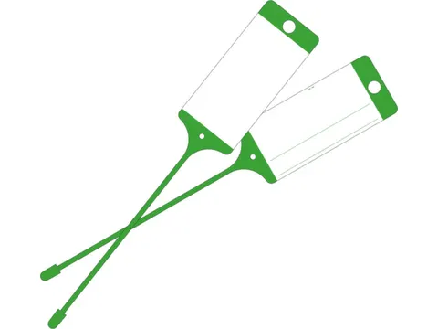 Goederenlabel PP groen blanco gelijnd