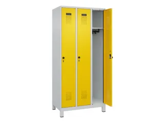 locker,HxBxD 1950x900x500mm,3vak,vak B 300mm,draaigrendel,voeten - 2