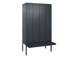 locker voor scheiding van kleding,HxBxD 2120x1200x815mm,4vak