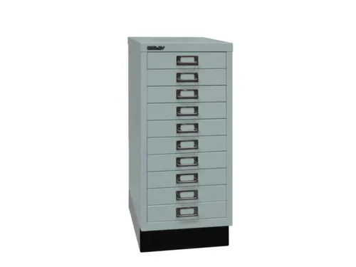 kantoor-ladekast HxBxD 670x279x380mm 10 laden romp zilverkleurig staal