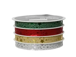 Cadeaulint Decoris rol met 4 kleuren assorti 16 meter